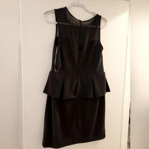 Bisou Bisou black peplum dress, size 14